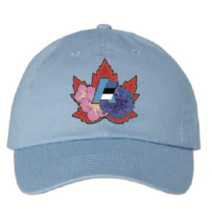 Sky Blue Canadian Wild Rose and Cornflower Hat